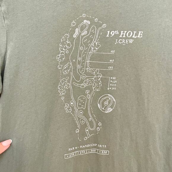 J. Crew - 100% Cotton Golf Graphic Tee in Green - Picture 5 of 8